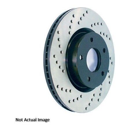 Centric StopTech Sport Cross Drilled Brake Rotor; Front Left, StopTech 128.67068L